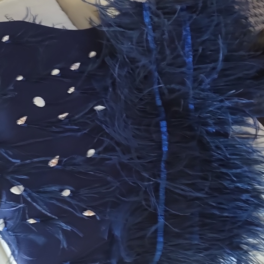 STAUD Navy Skirt with Beaded Fringe - Picture 10 of 15